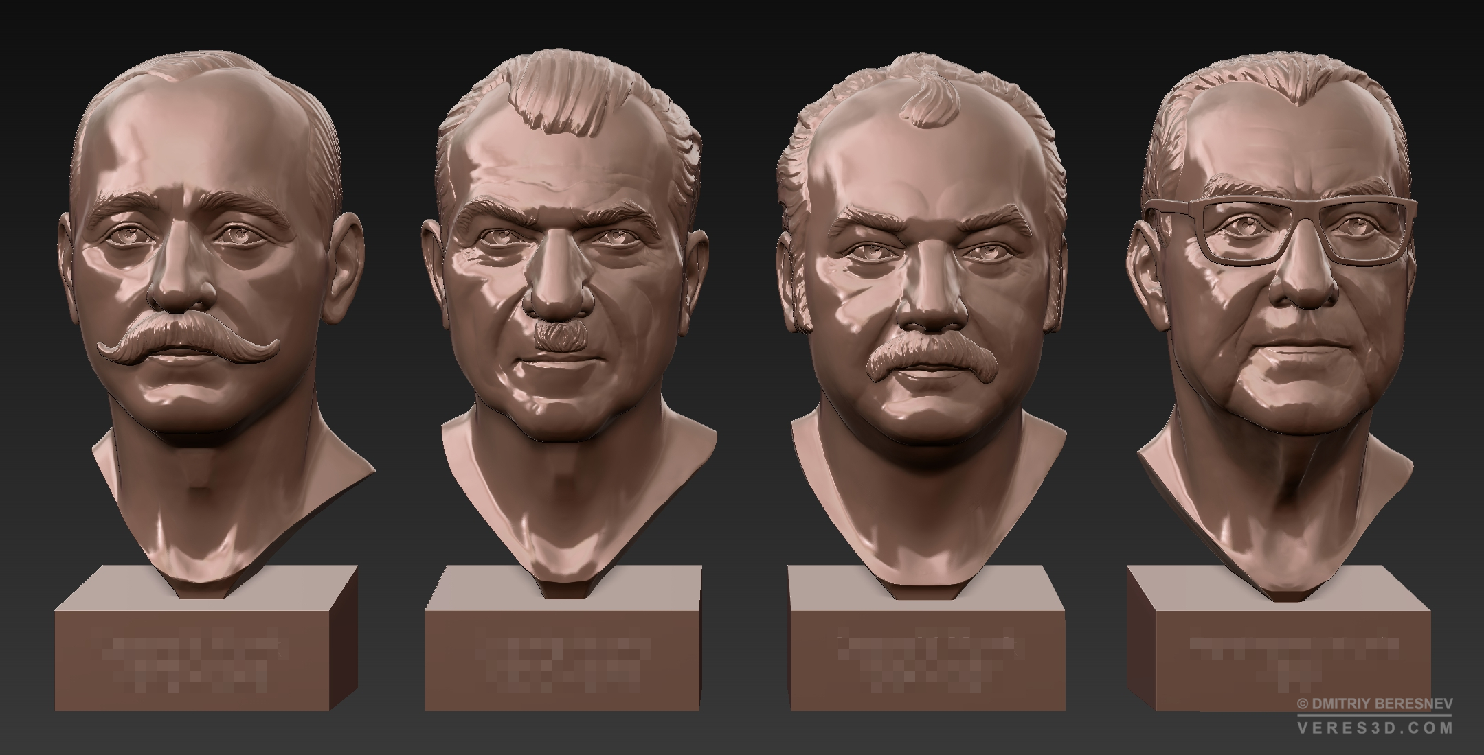 Portrait busts, 3D models